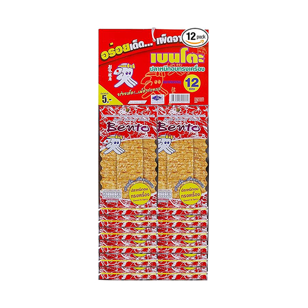 Bento Squid Seafood Snack Original Thai Chili Sauce (Wt. 6g X 20 Bags)