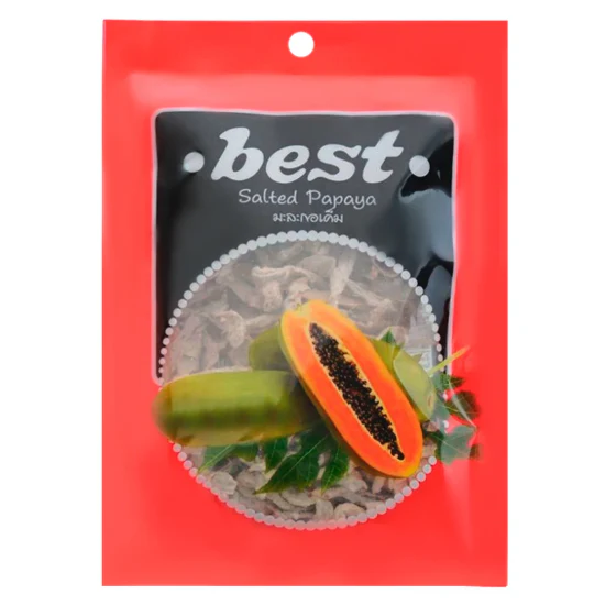 Best, Preserved Fruits, Salted Papaya, 40 gram [Pack of 4 pieces]