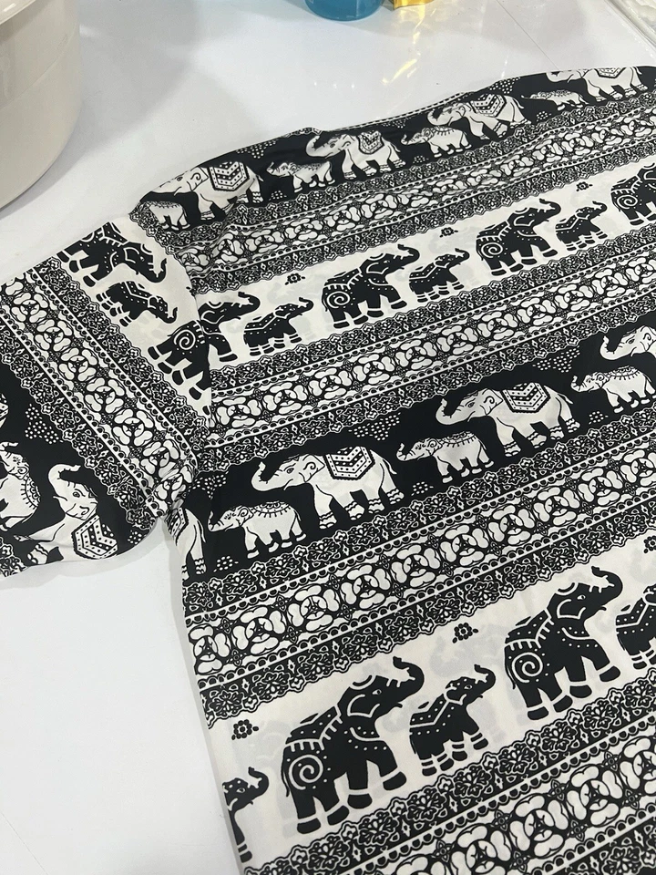 Thailand Elephant T-Shirts with Short Trousers Micro Polyester 100% Bigsize made in thailand - Black